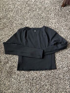 Athleta Black Long Sleeve Transcend Performance Top